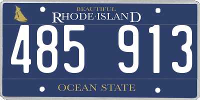 RI license plate 485913