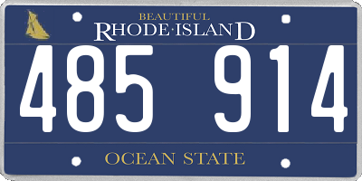 RI license plate 485914