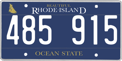 RI license plate 485915