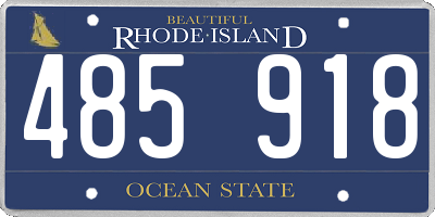 RI license plate 485918