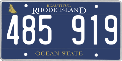 RI license plate 485919
