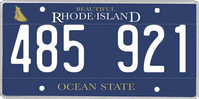 RI license plate 485921