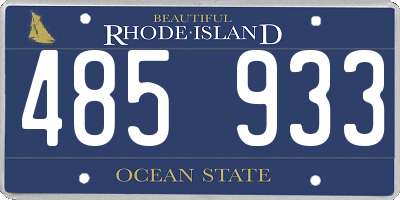 RI license plate 485933