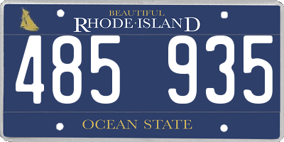 RI license plate 485935