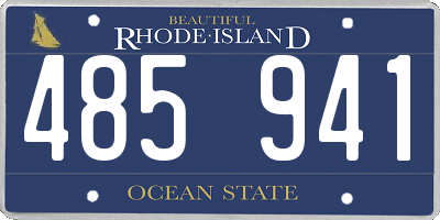 RI license plate 485941