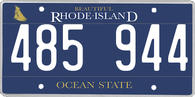 RI license plate 485944