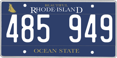 RI license plate 485949
