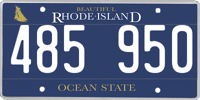 RI license plate 485950