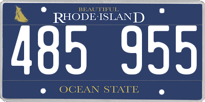 RI license plate 485955