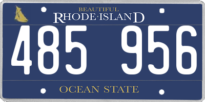 RI license plate 485956