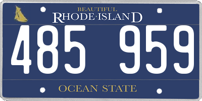 RI license plate 485959