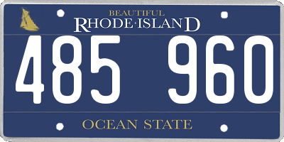 RI license plate 485960