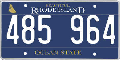 RI license plate 485964