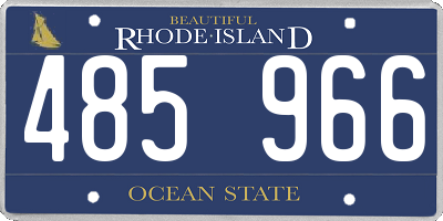 RI license plate 485966
