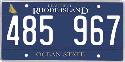 RI license plate 485967