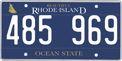 RI license plate 485969