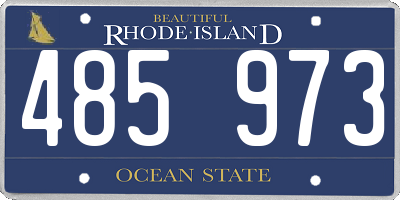 RI license plate 485973