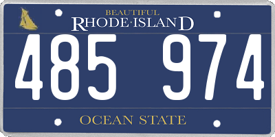 RI license plate 485974