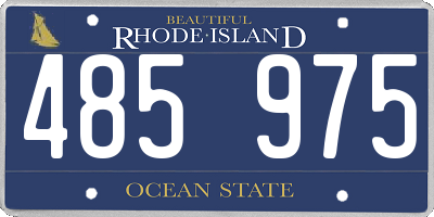 RI license plate 485975