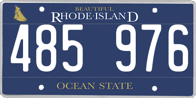 RI license plate 485976