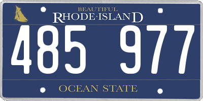 RI license plate 485977