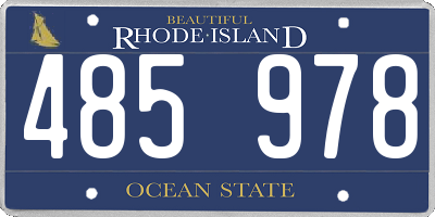RI license plate 485978
