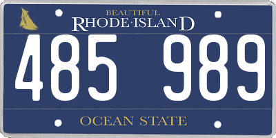 RI license plate 485989