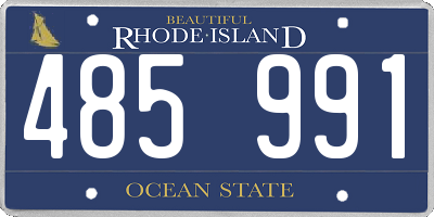 RI license plate 485991