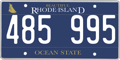 RI license plate 485995