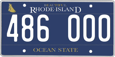 RI license plate 486000