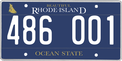 RI license plate 486001