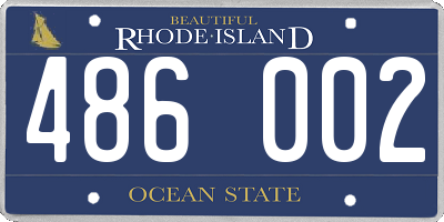 RI license plate 486002