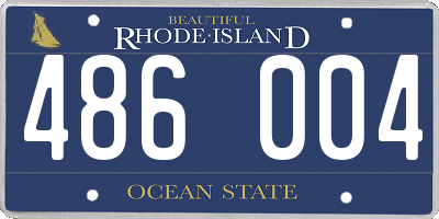 RI license plate 486004