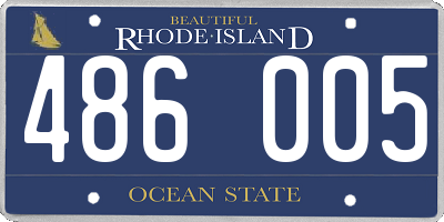 RI license plate 486005