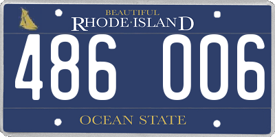 RI license plate 486006