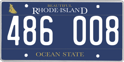 RI license plate 486008