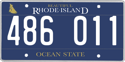 RI license plate 486011