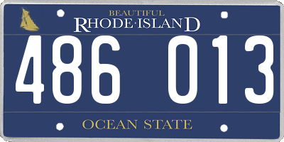RI license plate 486013