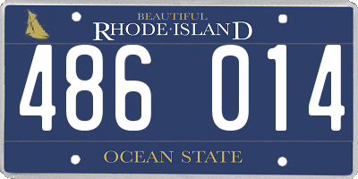 RI license plate 486014
