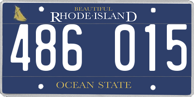 RI license plate 486015