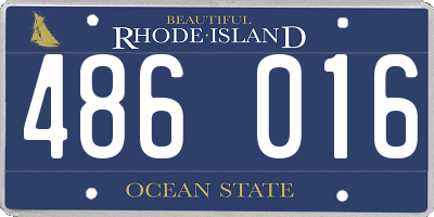 RI license plate 486016