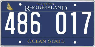 RI license plate 486017