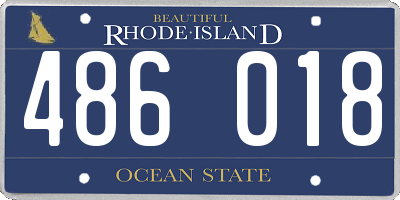 RI license plate 486018