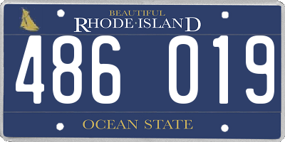 RI license plate 486019
