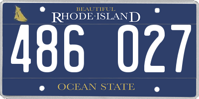 RI license plate 486027