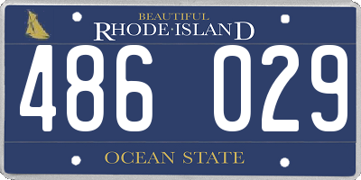 RI license plate 486029