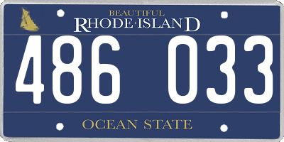 RI license plate 486033