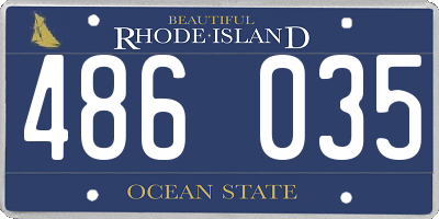 RI license plate 486035