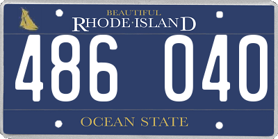 RI license plate 486040