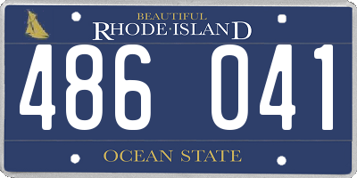 RI license plate 486041